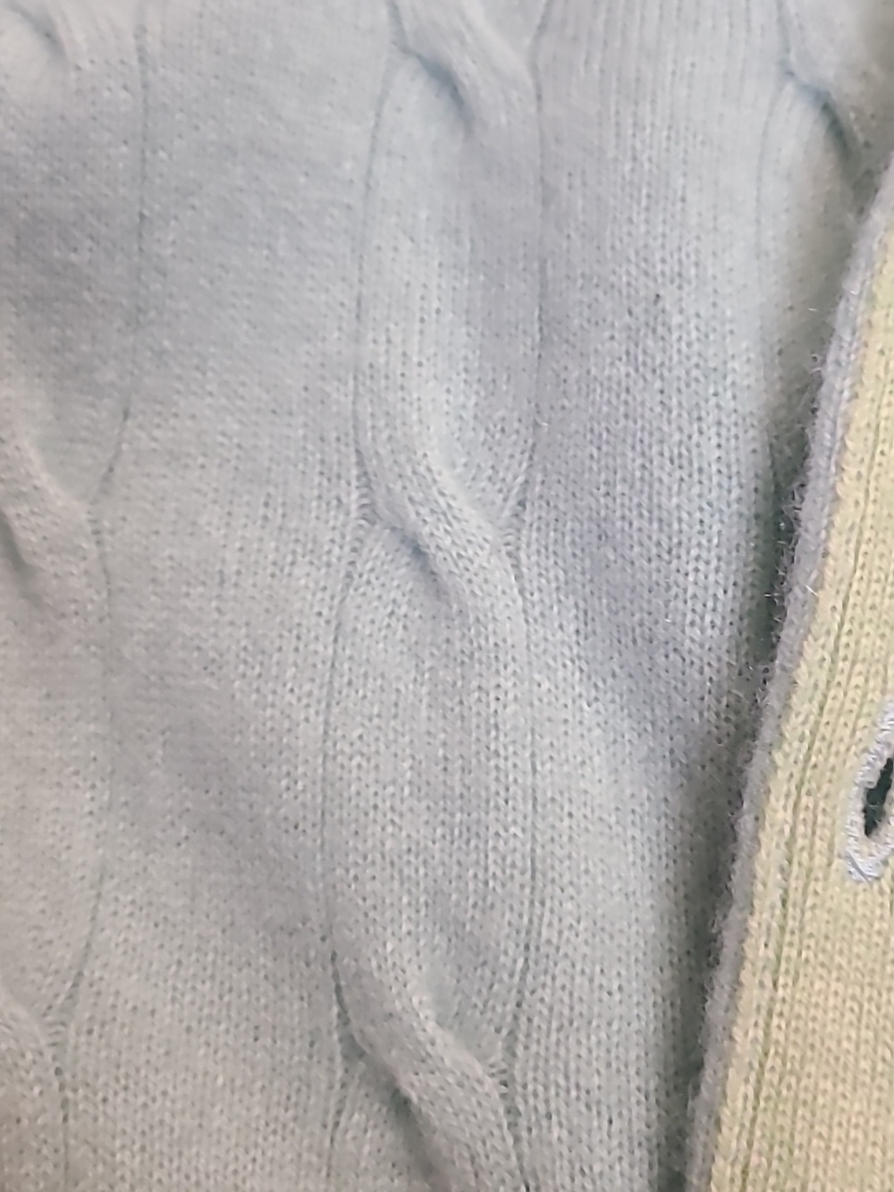 Ann Taylor Light Mint Green Cable Knit Cardigan - Picture 6 of 6